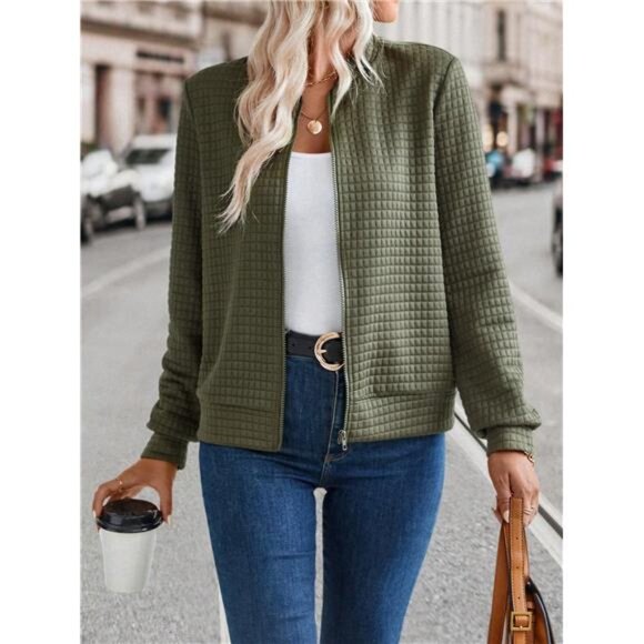 Variété Boutique Jackets & Blazers - Zip Up Bomber Jacket